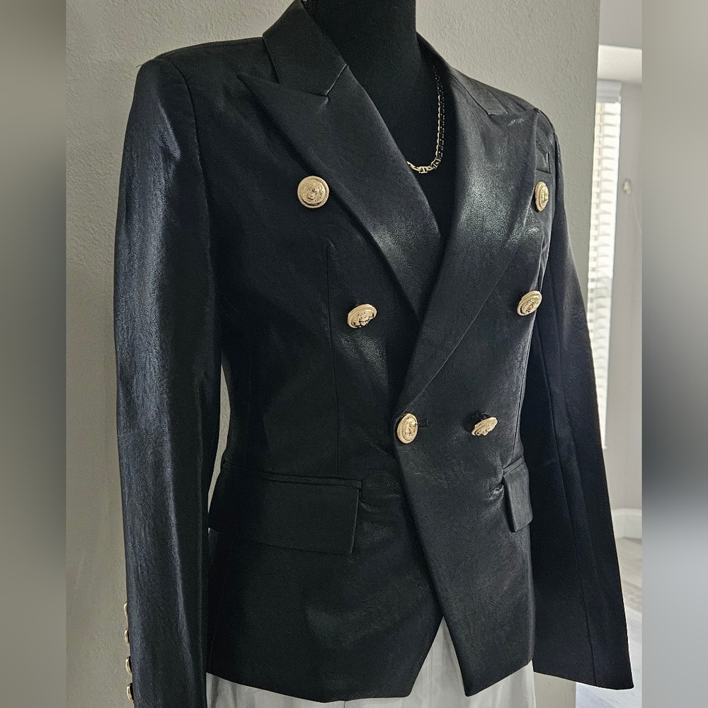 Love Labels Black Double-Breasted Women's Blazer NWOT